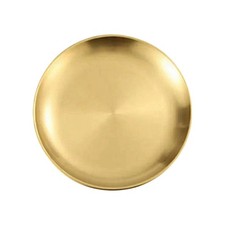 Piatto rotondo piatti da campeggio acciaio inox 14 cm 1 pz J4R33526