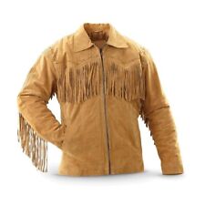 Leather Suede Brown Fringe