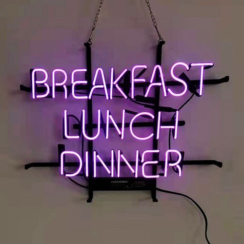 Breakfast lunch dinner neon - lunch,