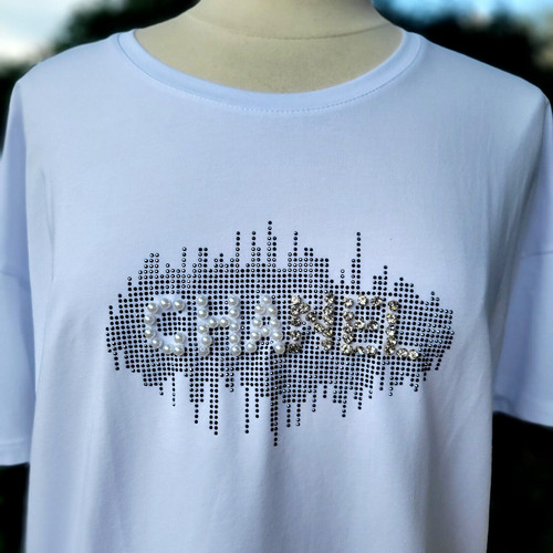 Shirt chanel con - t-shirt, strass