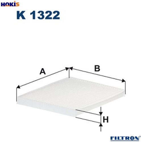 Filtro aria abitacolo 1322 - filtro, k