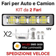 FARO A LED 12V 2 PEZZI BARRA A 24 LED SMD SUPPLEMENTARE PER AUTO FUORISTRADA SUV