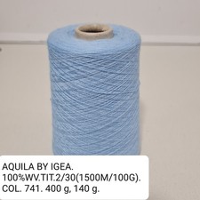Filato yarn stock lot rocche AQUILA BY IGEA. 100% LANA MERINO. 400+140 g.