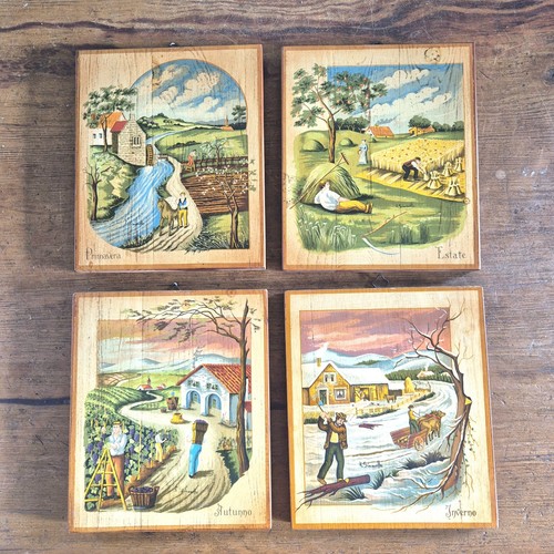 Dipinti vintage legno - dipinti, in