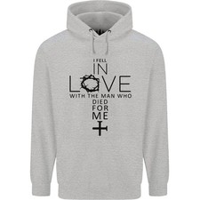 In Amore Con La Croce Christian Christ Felpa Uomo 80% Cotone