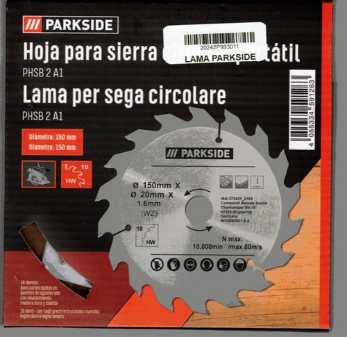 Lama sega circolare - sega, parkside