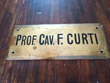 Targa Ottone Cav. Prof. Curti