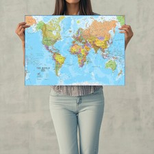 Poster Mappa del Mondo A1 A2
