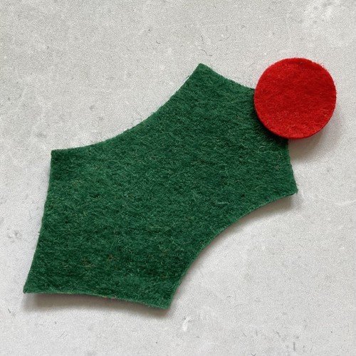 Feltro agrifoglio bacche - feltro,