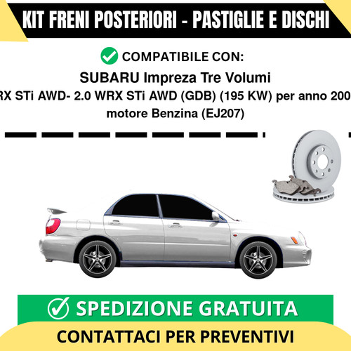 Kit freni posteriori per - kit,