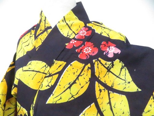 Kimono giapponese yukata nero - kimono,