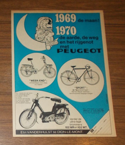 Rara pubblicità peugeot 102 - peugeot,