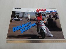 BROCHURE DEPLIANT ORIGINALE HONDA LEAD 50 50S 80 LINGUA GIAPPONESE