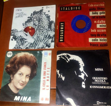 MINA Quattro 45 giri/ 7': QUAND'ERO PICCOLA-IL CIELO IN UNA STANZA-GRANDE,GRANDE