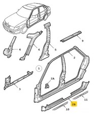 SAAB 9-3/900NG SOGLIA PANNELLO SOTTOPORTA LATERALE SINISTRO OEM 4337978