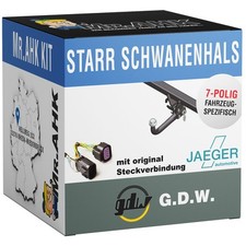 GDW Gancio di Traino Rigido per Peugeot Rifter 4403mm da 18+7poli Specifico