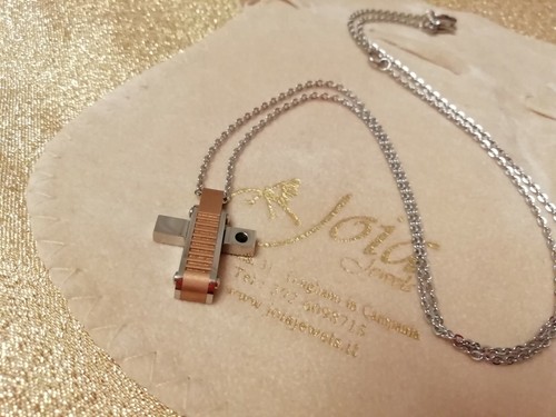 Collana ciondolo croce acciaio - ciondolo,