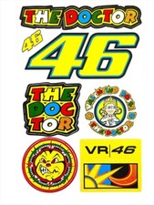 Valentino Rossi The Doctor 46 Il Dottore Adesivi Moto Casco Scooter Carene Quad