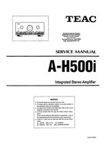 Manuale di servizio - Manuale di servizio per Teac A-H500 I 