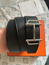 cintura hermes uomo Cintura di Hermès Royal Argento in pelle reversibile 38 mm n