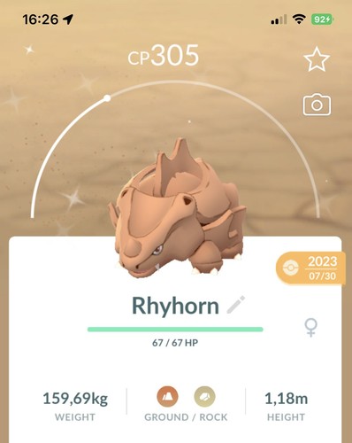 Shiny rhyhorn pokemon - shiny, gen1