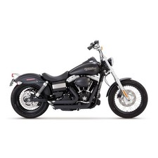 Scarico sfalsato shortshots nero modelli dyna 2012-2017 Vance & hines