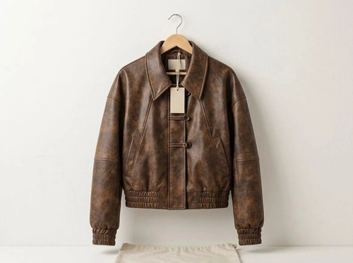 Bomber donna pelle marrone - bomber,