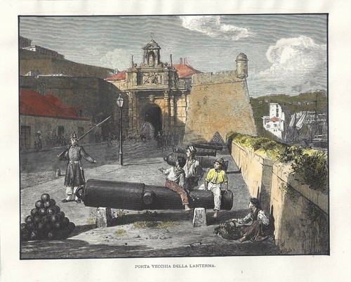 Stampa antica genova porta - la,
