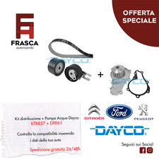 KIT Distribuzione + Pompa Acqua Dayco Ford Fiesta 6 1.4 TdCi 51kW 70 CV Dal 2010