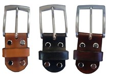 FIBBIA PER CINTURA VARIE MISURE CON PASSANTE E REGGIFIBBIA IN CUOIO ARTIGIANALE