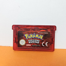 POKEMON Versione RUBINO GBA Game Boy Advance  ITA ORIGINALE BATTERIA NUOVA