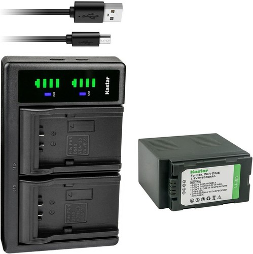 Batteria cga d54 caricatore - +,