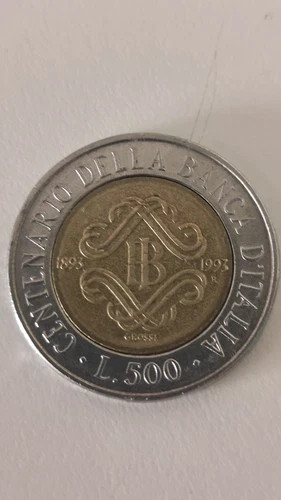 Moneta 500 lire 1993 - moneta,