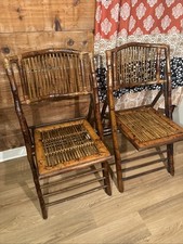 Sedie pieghevoli in rattan di