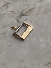 DOXA VINTAGE GOLD PLATED WATCH STRAP BUCKLE FIBBIA UHREN 16mm DIVER CHRONOGRAPH