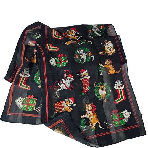 Sciarpa gatti natalizi vintage - gatti,