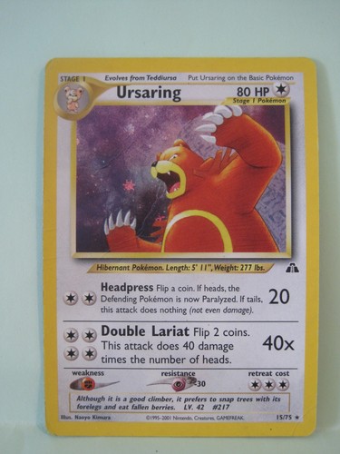 Ursaring holo 15 75 - ursaring,, 15/75