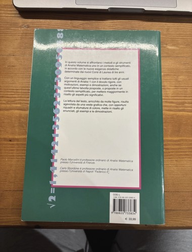 Elementi analisi matematica - elementi, di
