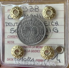 MONETA GERMANIA DEUTSCHES REICH 50 PFENNIG 1938 G sigillata SPL+ SUBALPINA