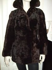 GIACCA PELLICCIA FUR PELZ AGNELLO LAMB SKIN MONTONE CASTORO ROVESCIATO 46/48