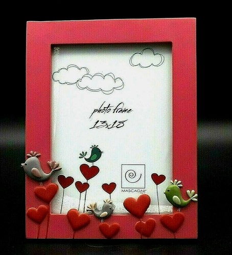 Portafoto cornice cuori fucsia - cornice,