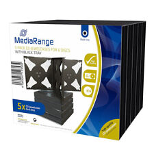 Mediarange Custodie CD/DVD 6 Posti Jewel Case 22mm, confezione 5pz - BOX34-6