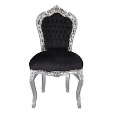 Sedia in legno foglia argento