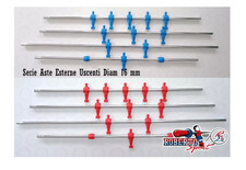 SERIE ASTE ESTERNE USCENTI  DIAM 16 MM PER CALCIO BALILLA ROBERTO SPORT (RS2190)