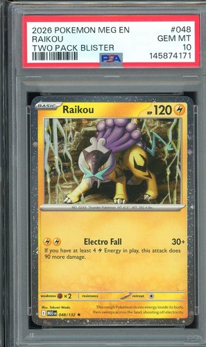 Psa gem mint raikou 048 - 10,