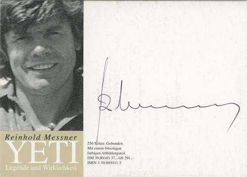 Reinhold messner cartolina - messner,