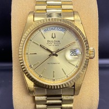 Raro orologio svizzero Bulova President Super Seville Day Date automatico...