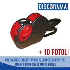 PREZZATRICE ETICHETTATRICE SEGNAPREZZO  PRINTEX SMART 6 CIFRE 26X12 MM 10 ROTOLI