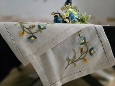 Set of 5 Hemp Linen Doilies