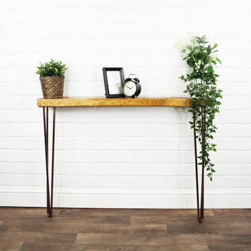 Console table solid - table, reclaimed